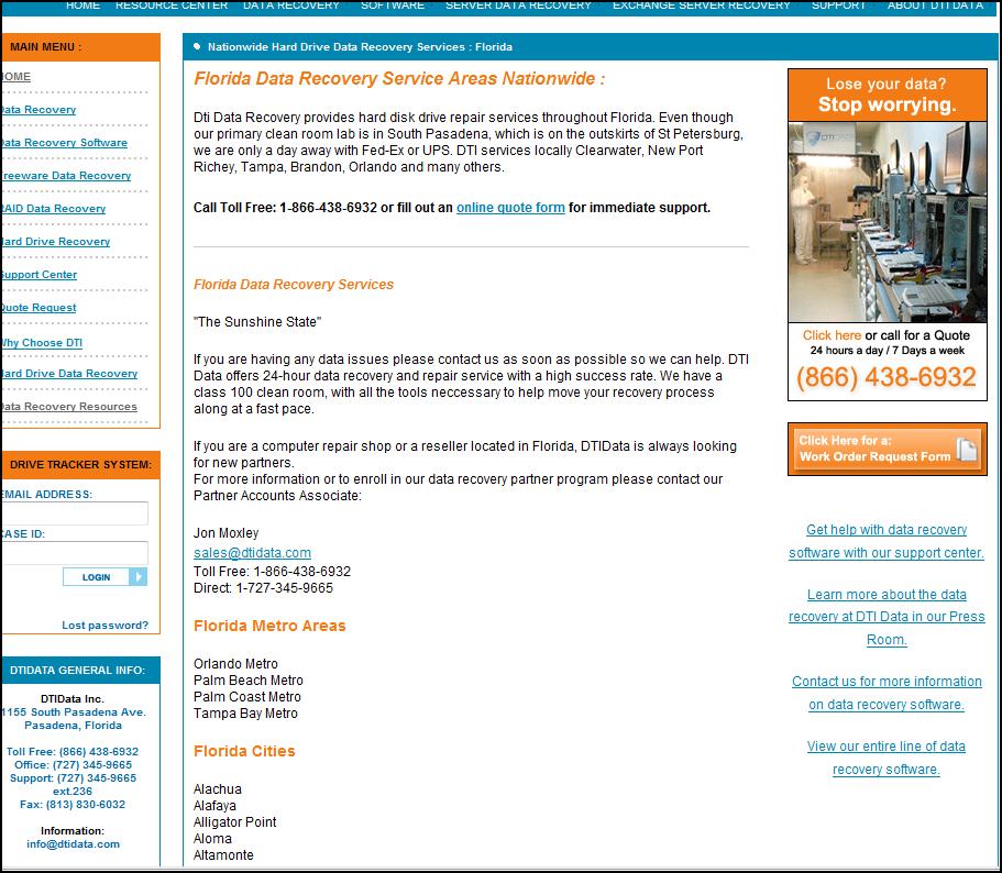 Geo-targeted State Page