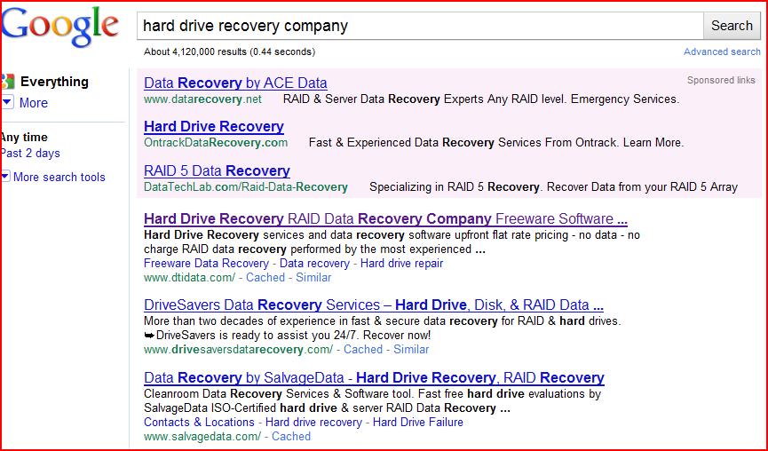 "hard drive recovery company"