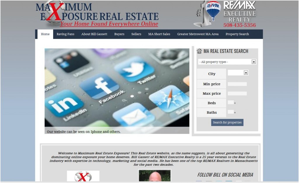 maxrealestateexposure.com WordPress website design, wordpress blog design, WordPress SEO blog design