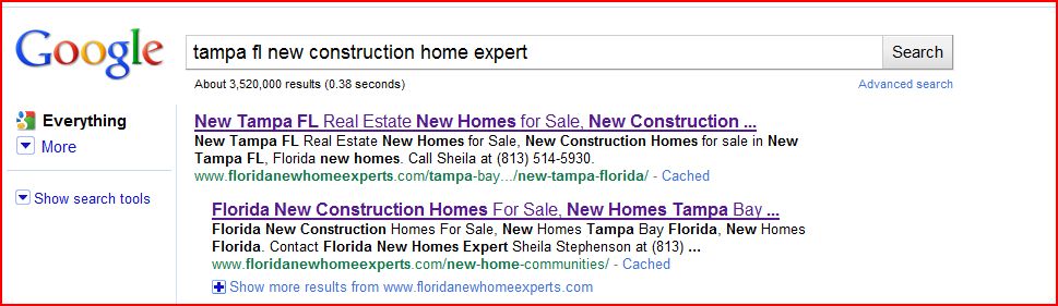 Tampa FL new construction home expert
